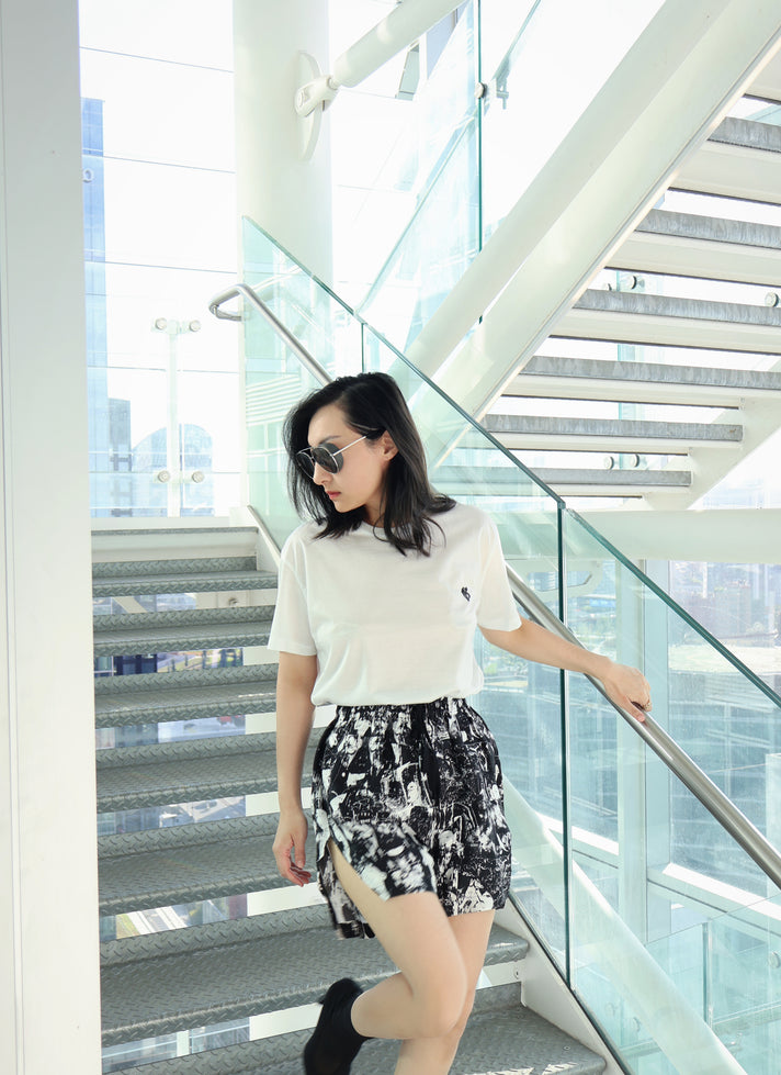 White Relaxed T-shirt with logo