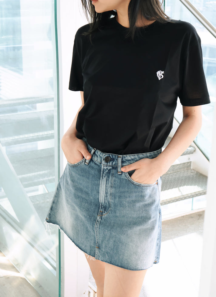 Black Relaxed T-shirt with logo