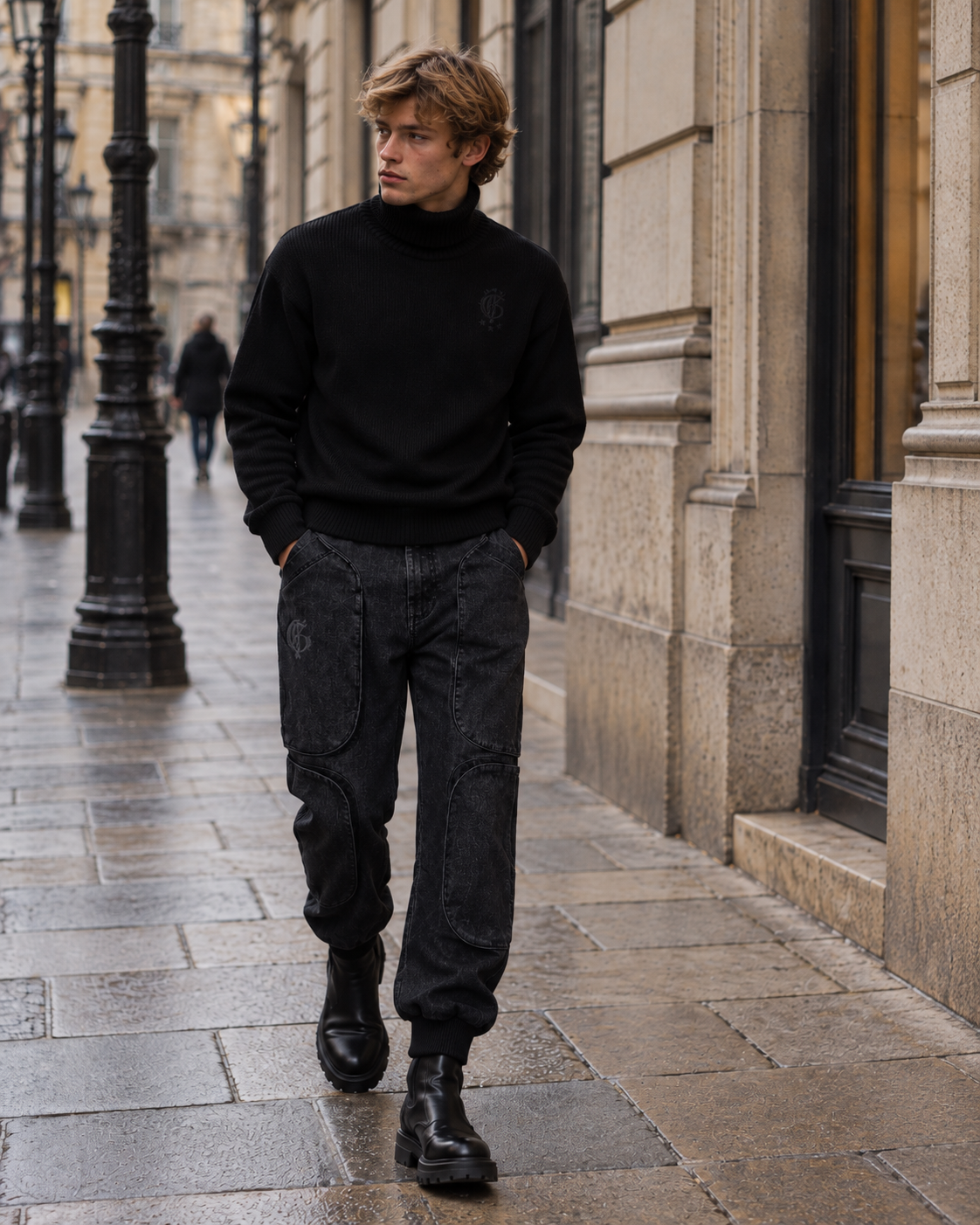 BLACK JOGGERS WITH POCKETS