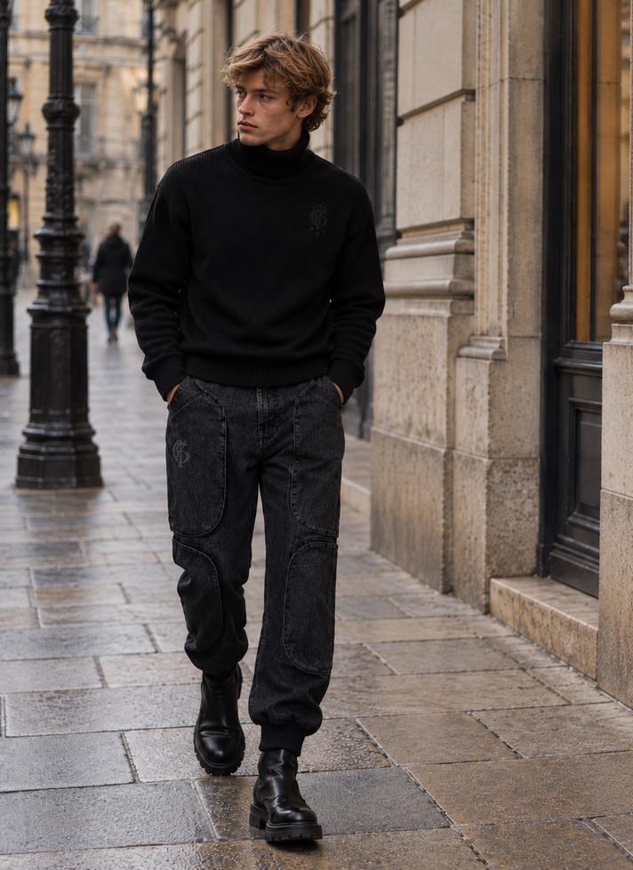 BLACK JOGGERS WITH POCKETS
