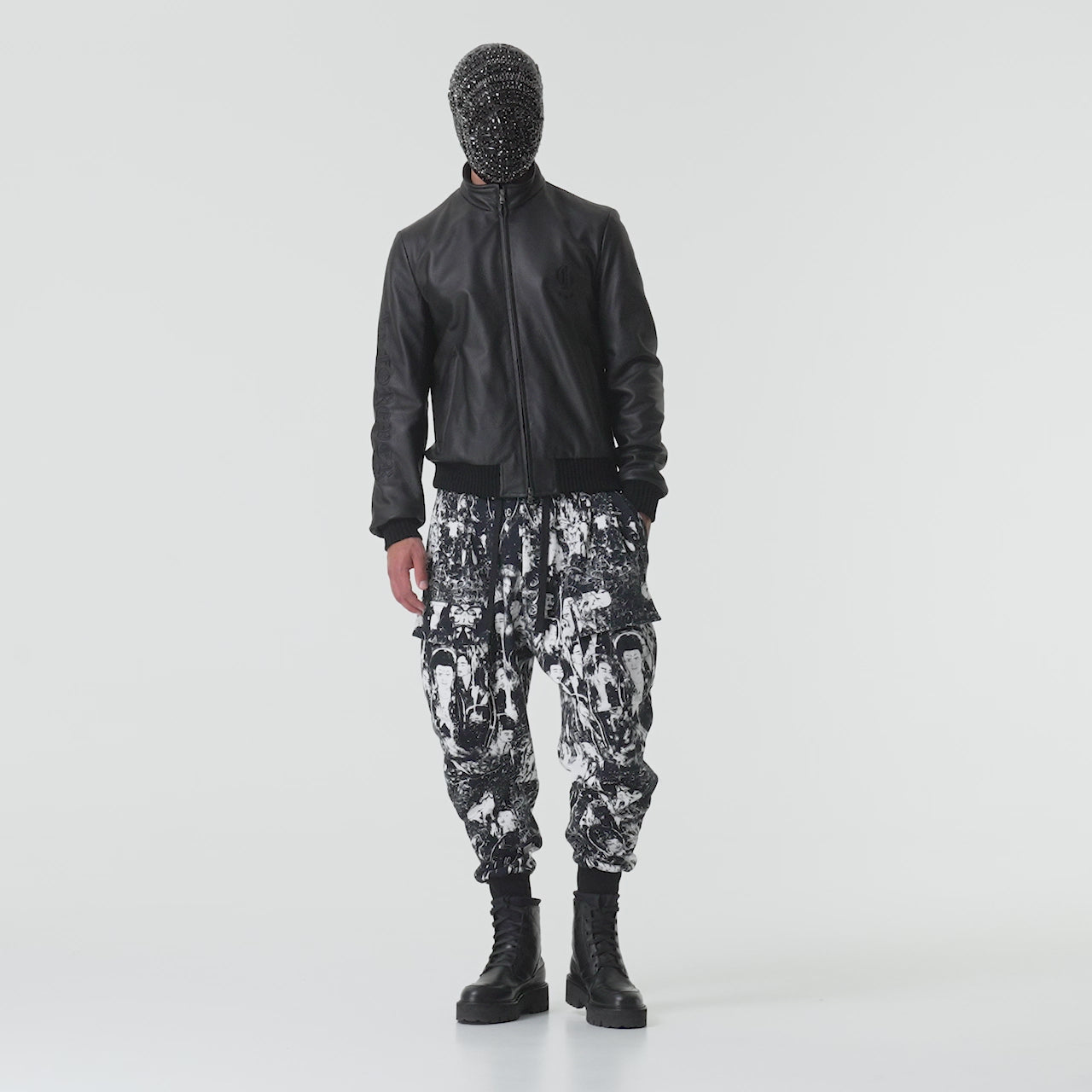 Black bomber in deerskin