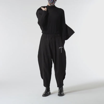 BLACK DECONSTRUCTED BAGGY PANTS