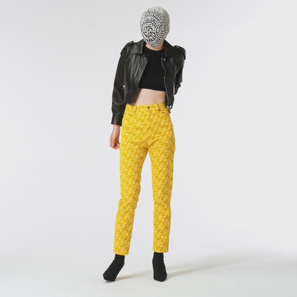 ARCHIVE YELLOW DENIM SLIM PANTS