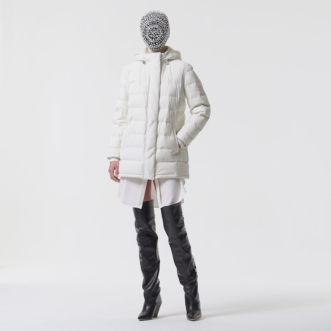 WHITE PADDED COAT