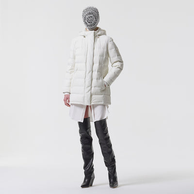 WHITE PADDED COAT