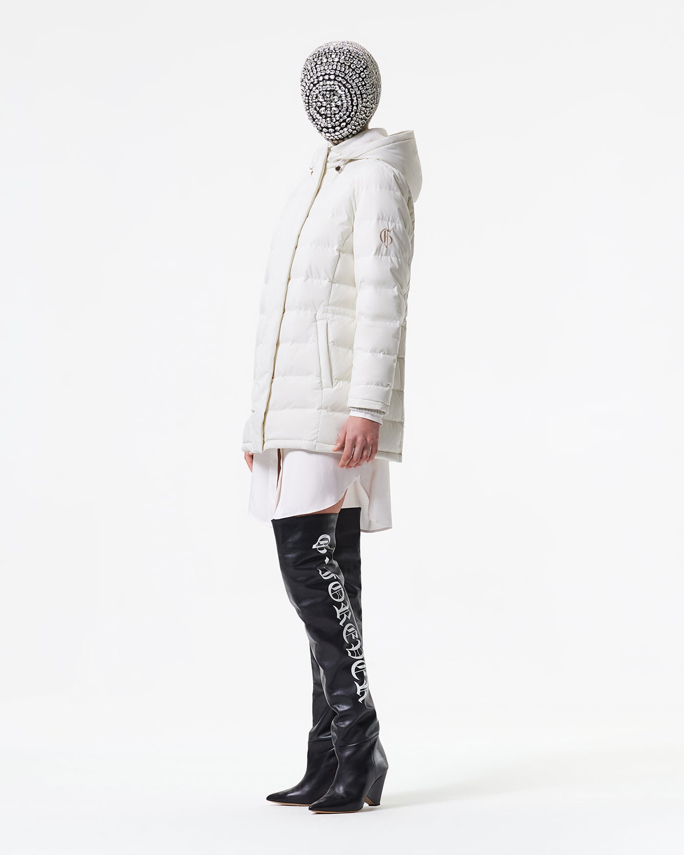 WHITE PADDED COAT