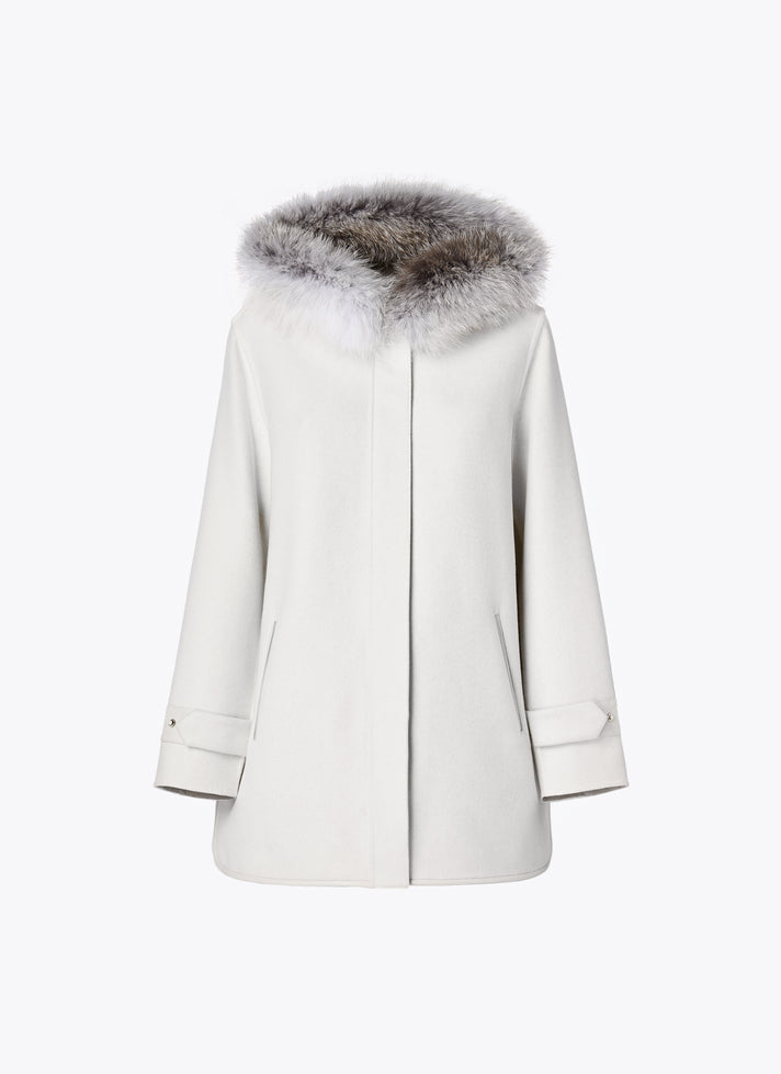 HOODED COAT IN CASHMERE BLEND - G|Forever