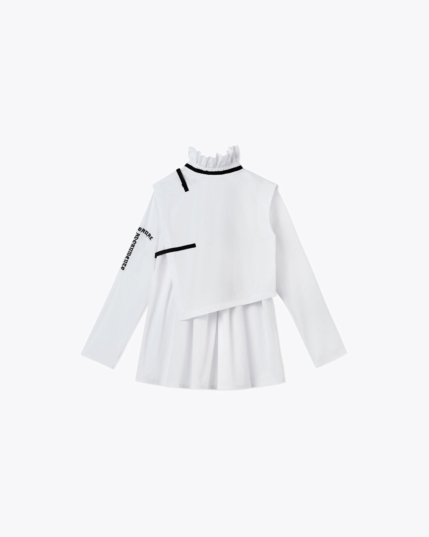 HIGH COLLAR COTTON BLOUSE