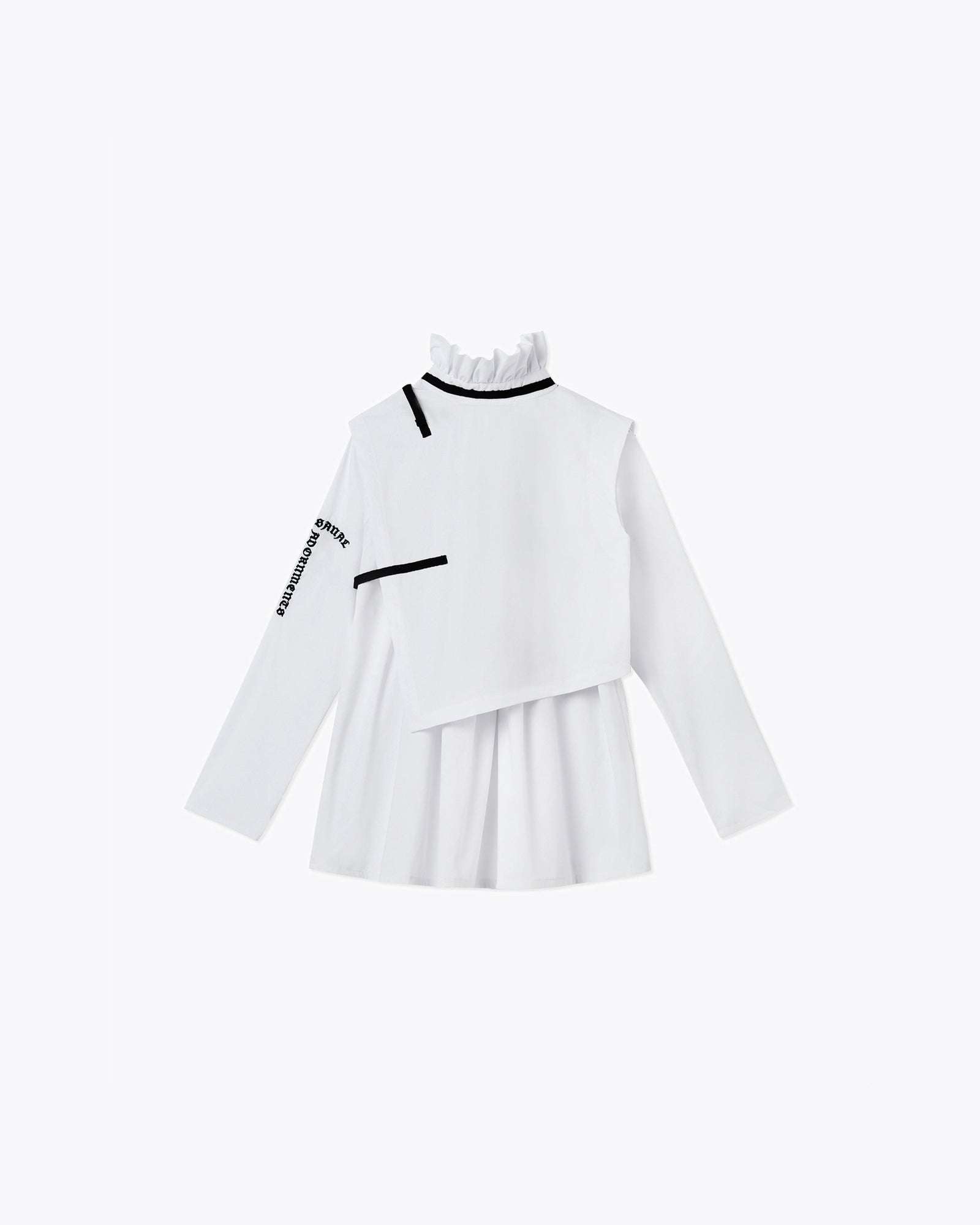 HIGH COLLAR COTTON BLOUSE