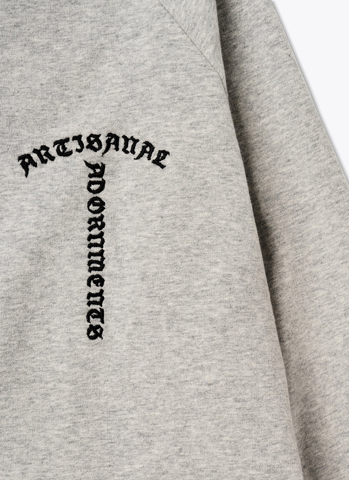 GREY COTTON CARDIGAN WITH HOODIE