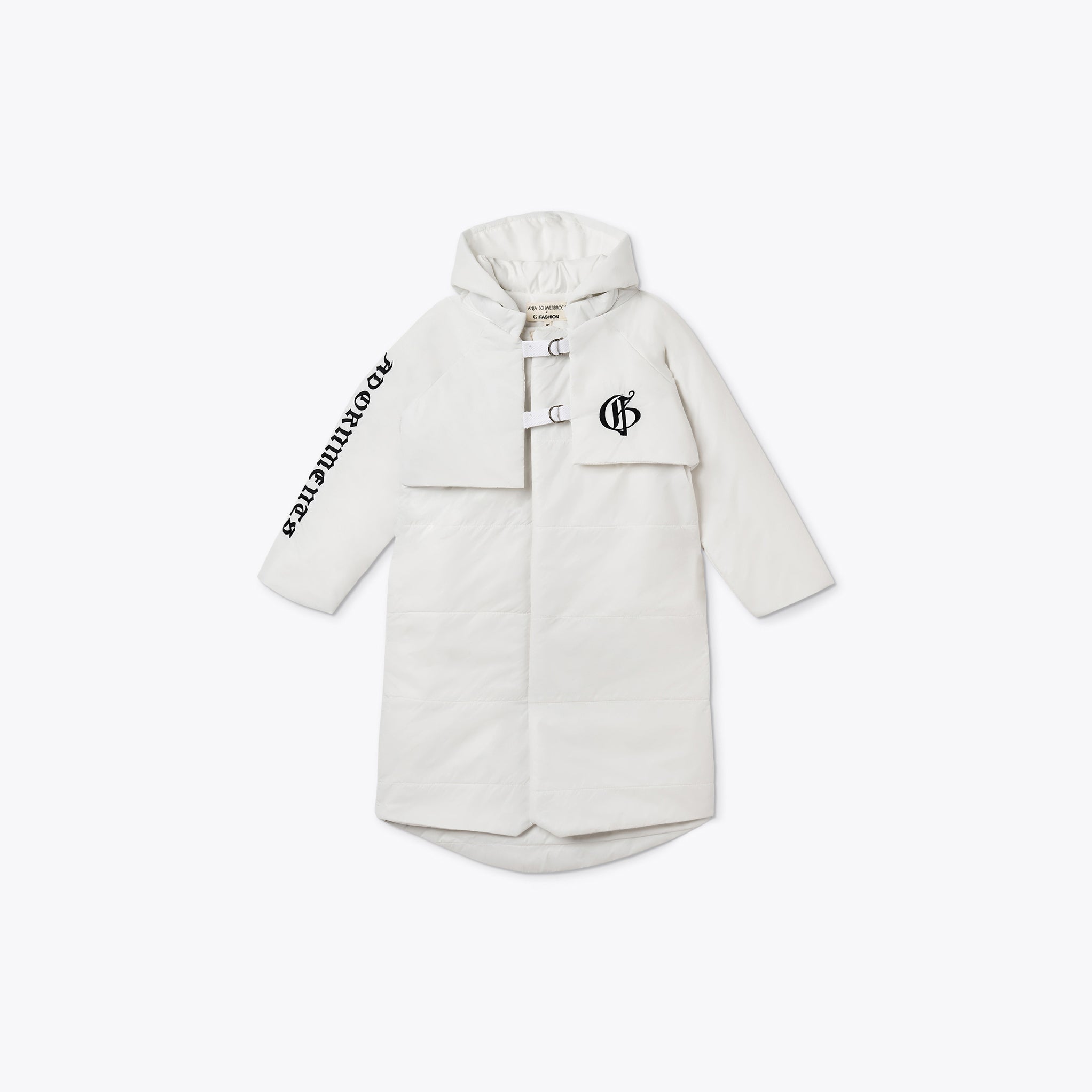 WHITE COAT WITH BUCKLES