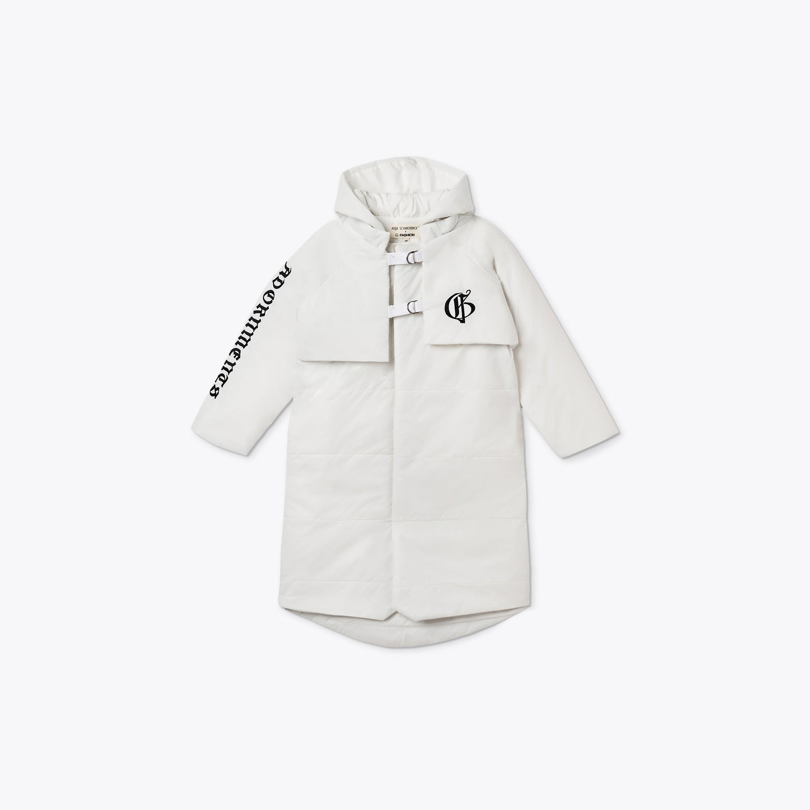 WHITE COAT WITH BUCKLES