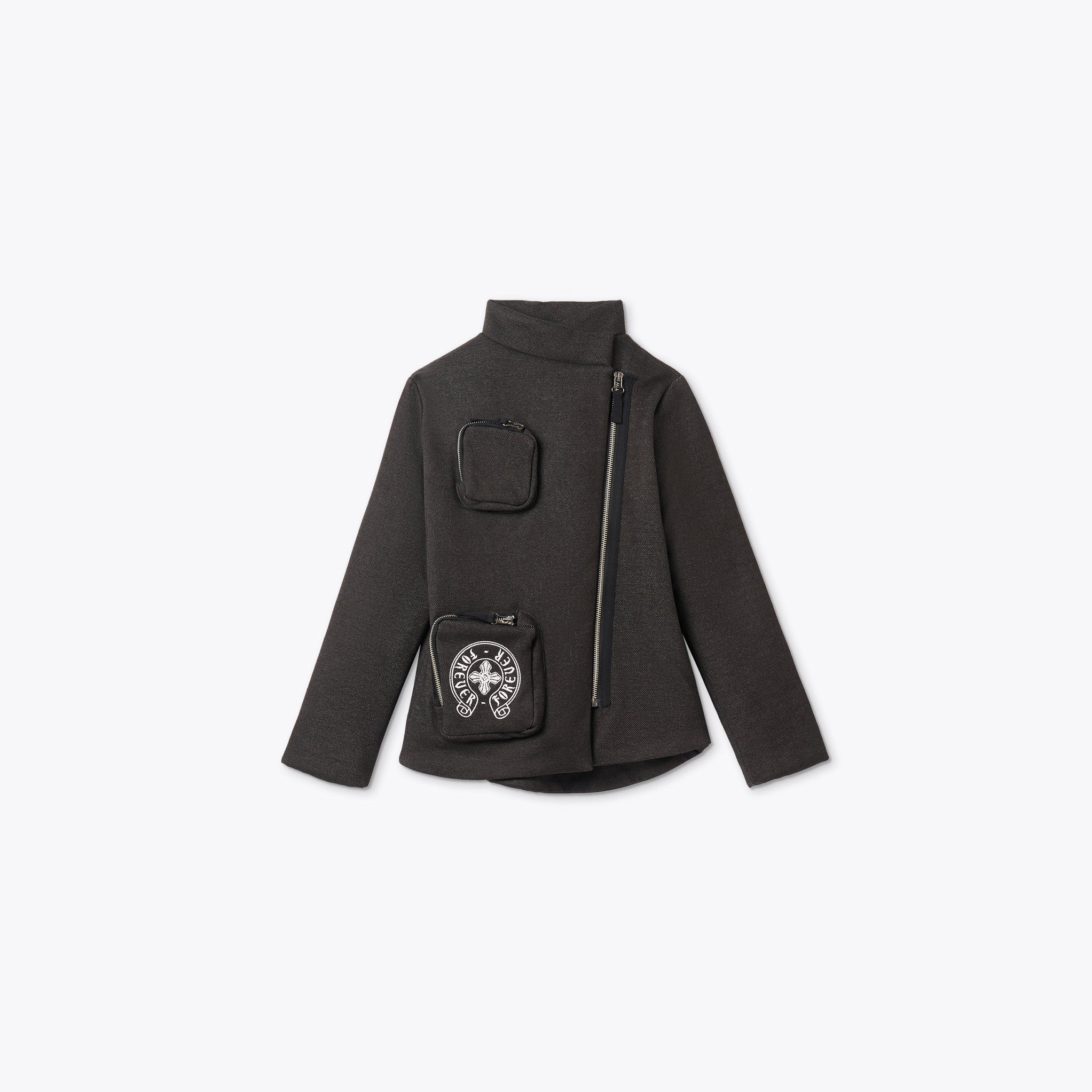 黑色机车风格夹克