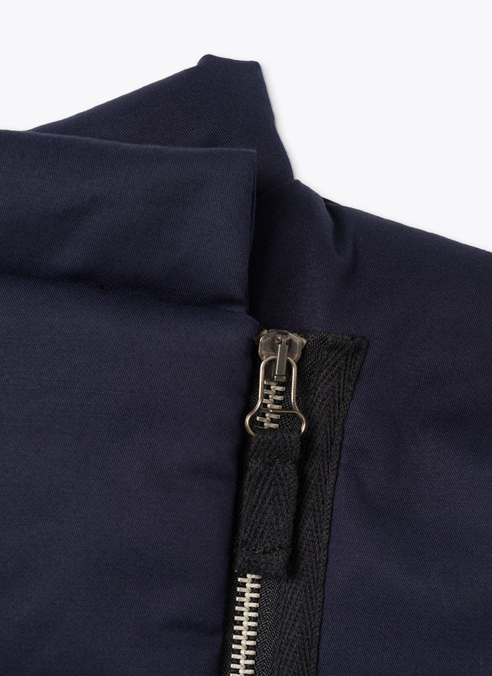 BLUE BIKER JACKET WITH POCKETS