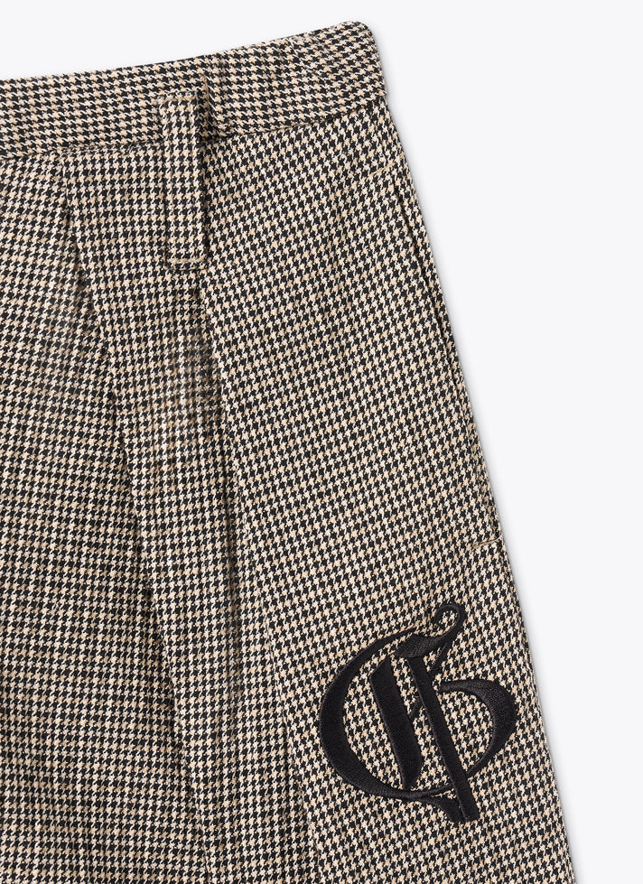 粗花呢制胡萝卜款型裤子