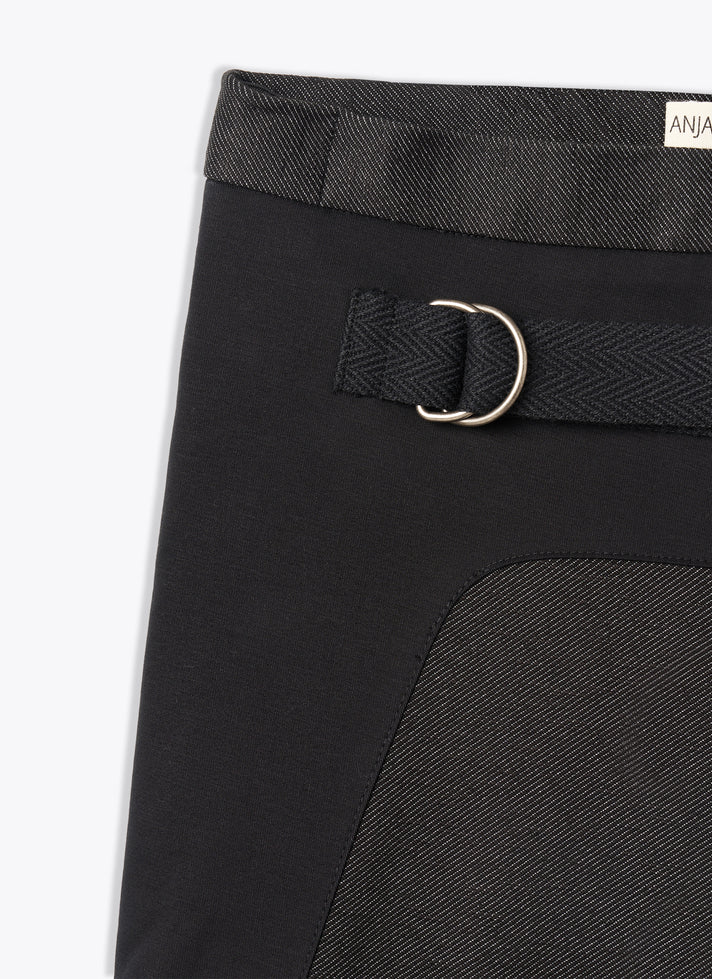 MID-RISE PANTS WITH BELT AND POCKETS