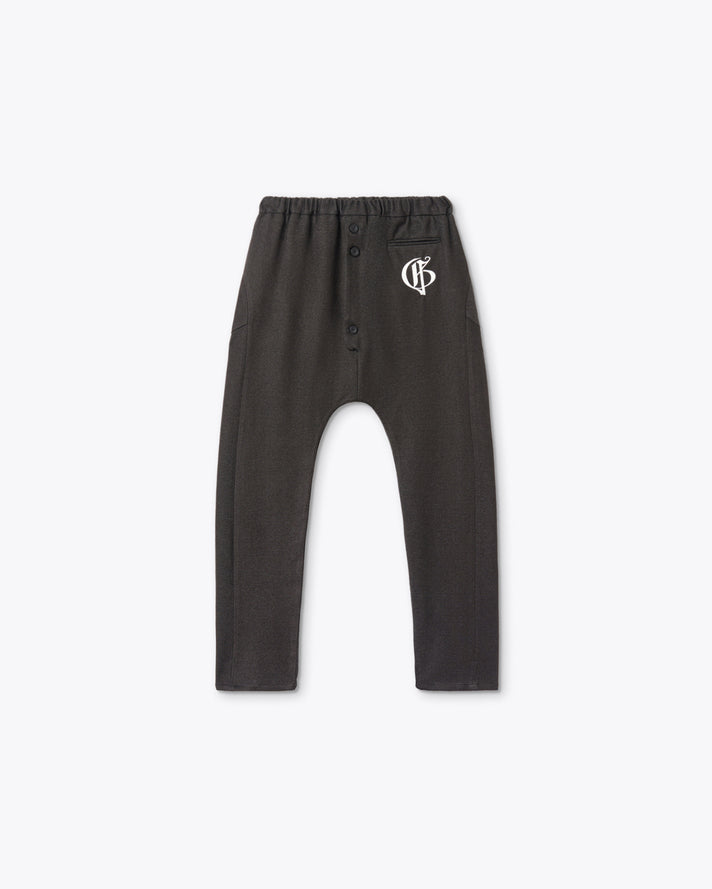 带标志的修身哈伦裤