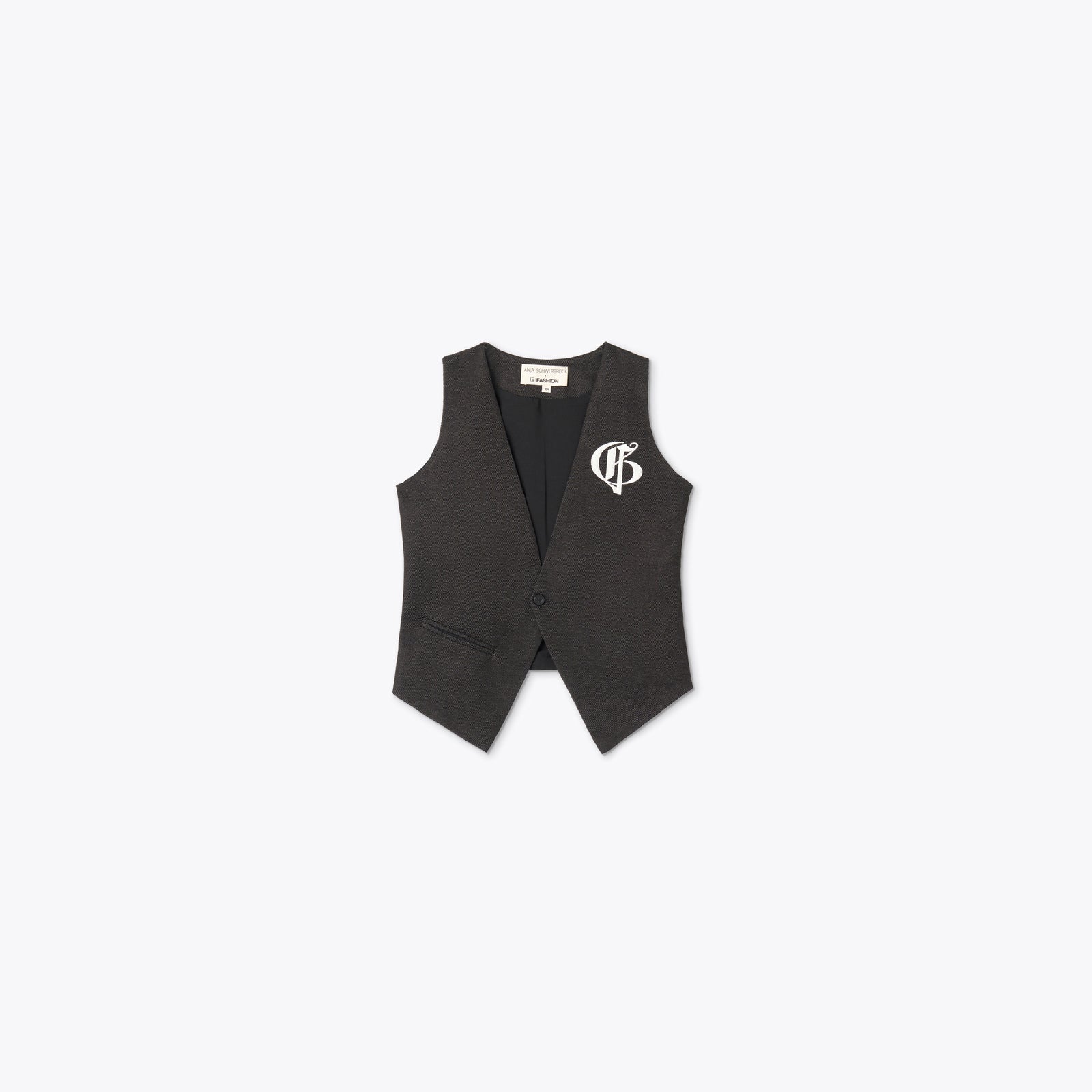 SINGLE BUTTON WAISTCOAT WITH LOGO