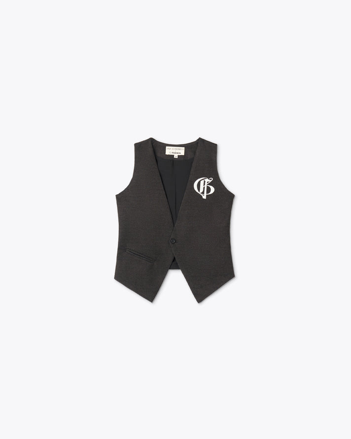 SINGLE BUTTON WAISTCOAT WITH LOGO