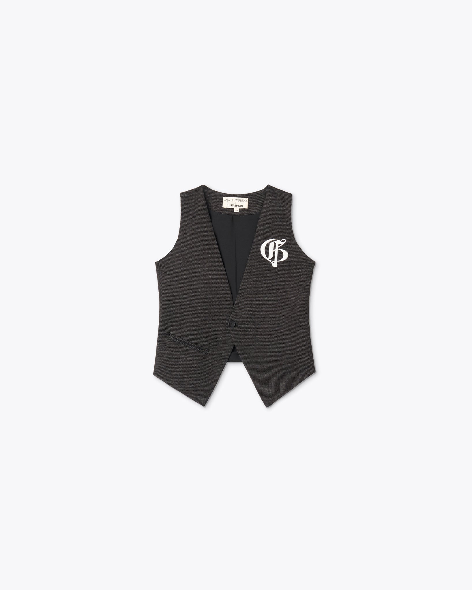 SINGLE BUTTON WAISTCOAT WITH LOGO