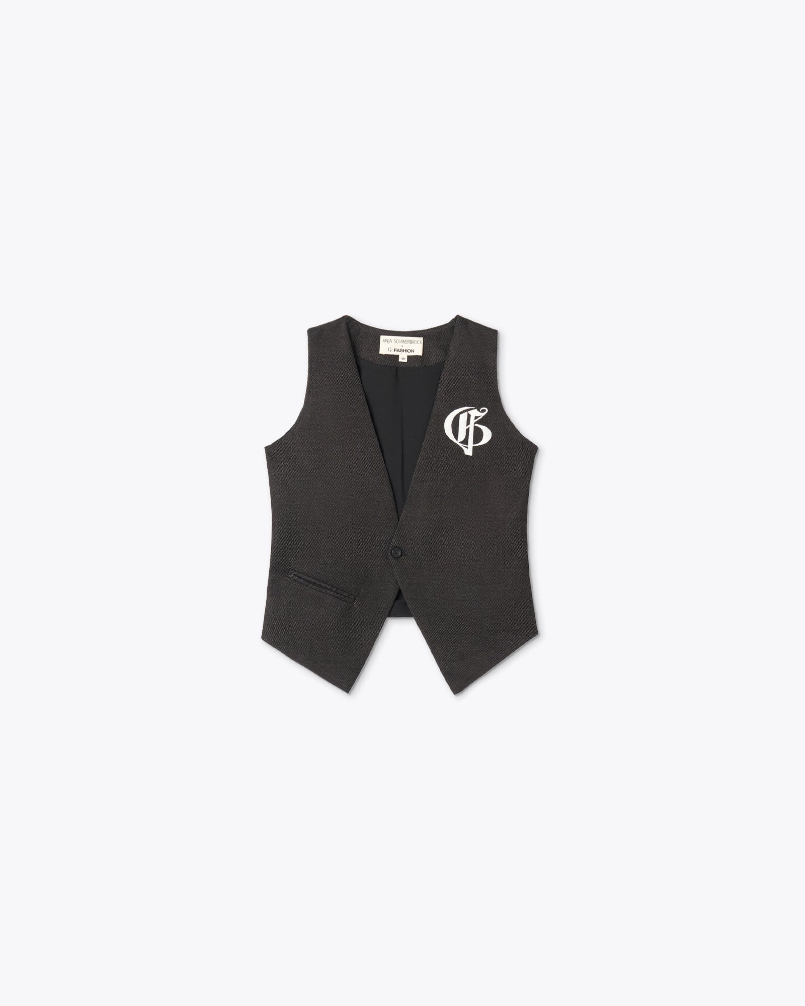 SINGLE BUTTON WAISTCOAT WITH LOGO