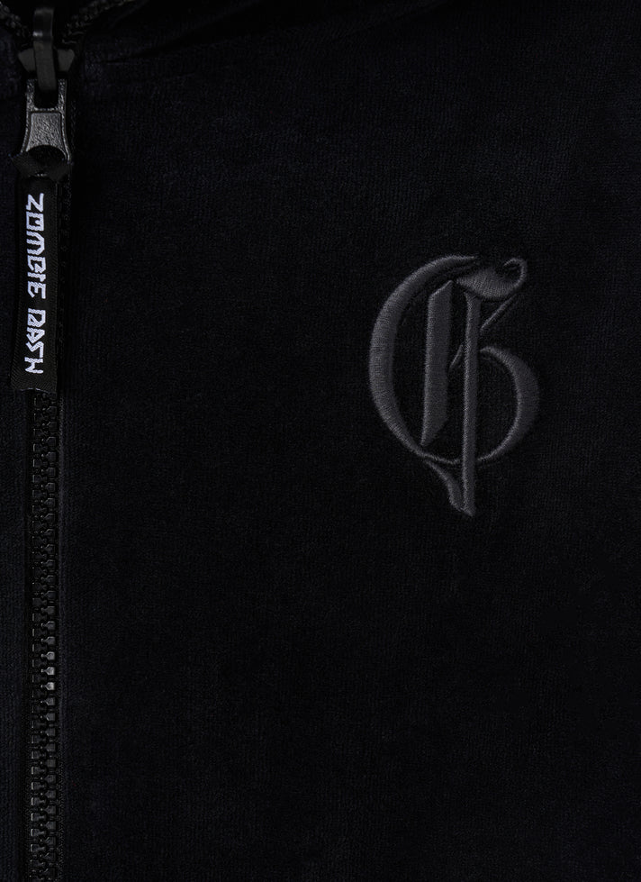 BLACK ZOMBI PRINT HOODIE