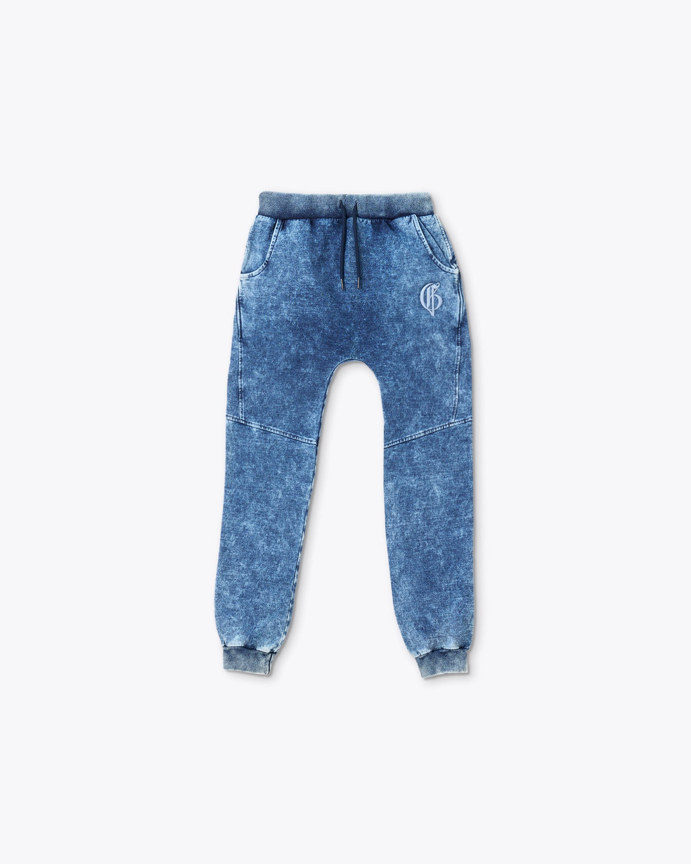 BLUE DENIM JOGGERS WITH BACK POCKET