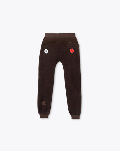 BROWN KNITTED PANTS WITH POCKET