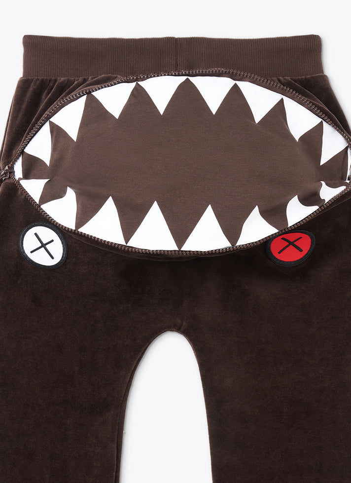 BROWN KNITTED PANTS WITH POCKET