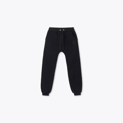 BLACK JOGGER PANTS WITH LOGO