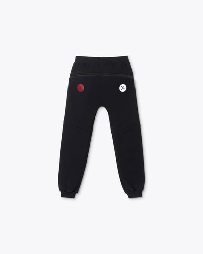 BLACK JOGGER PANTS WITH LOGO