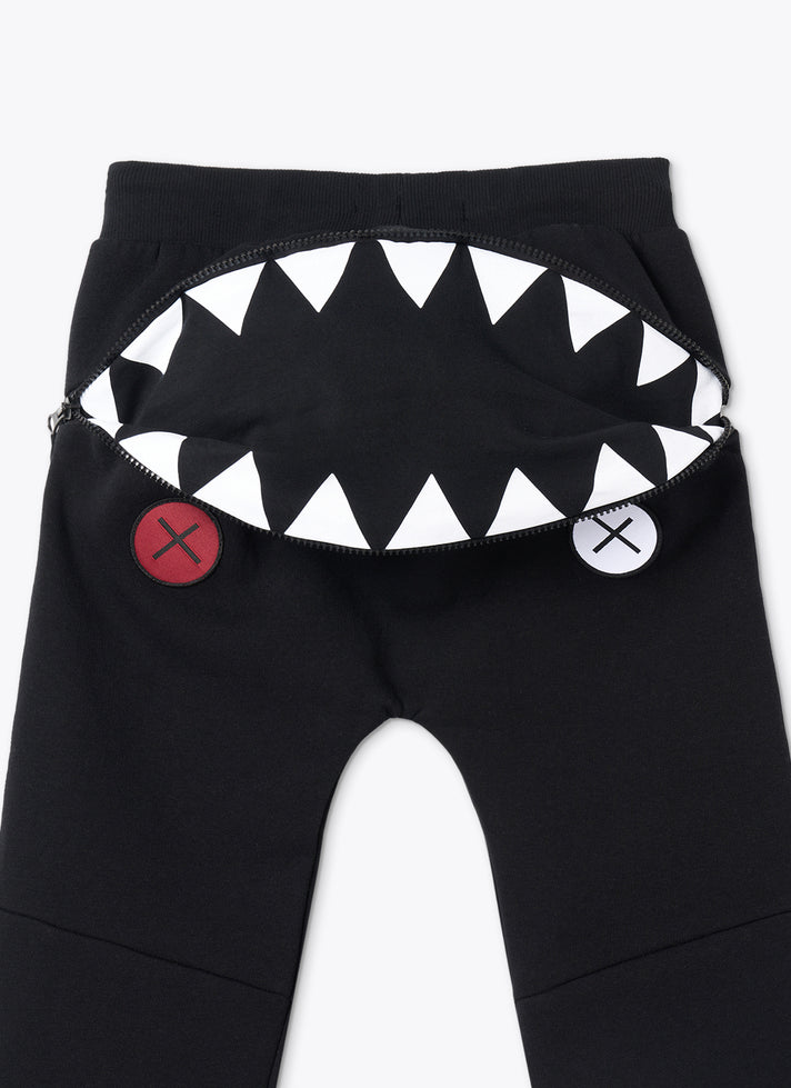 BLACK JOGGER PANTS WITH LOGO