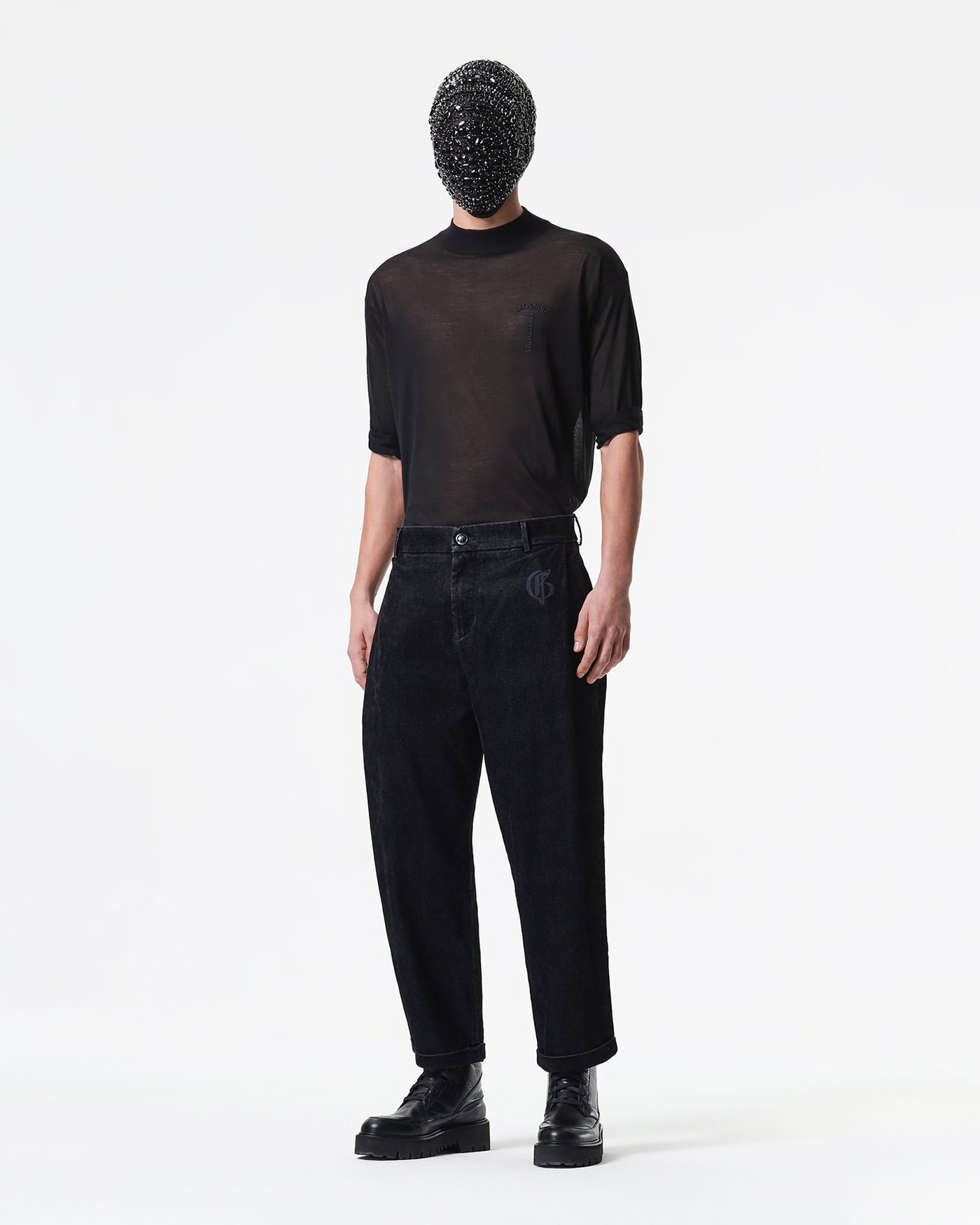 BLACK PANTS IN COTTON BLEND