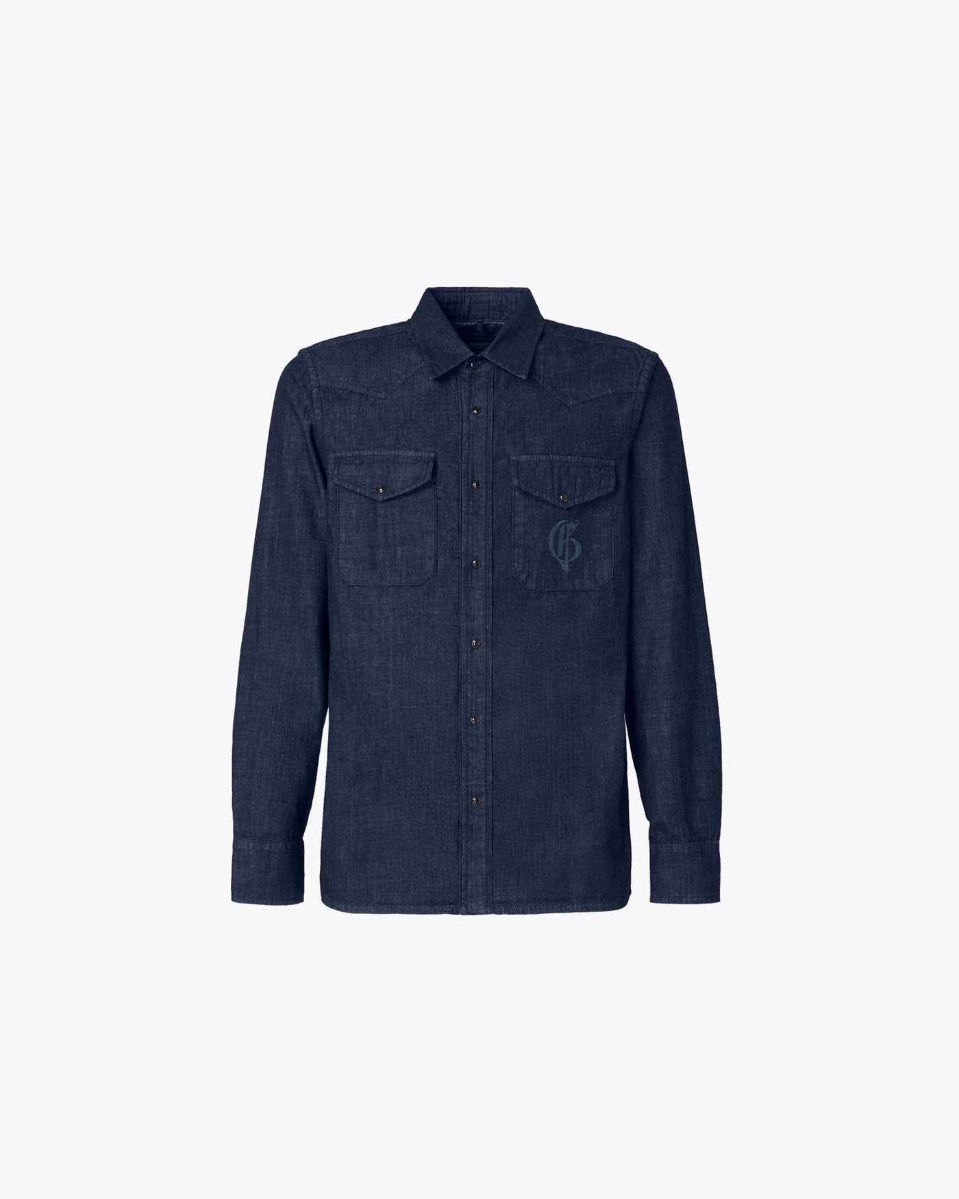 BLACK REGULAR FIT DENIM SHIRT