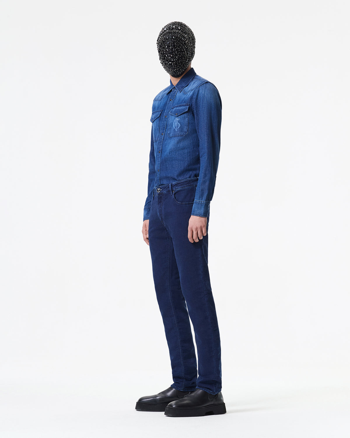 BLUE DENIM SHIRT WITH POCKETS - G|Forever