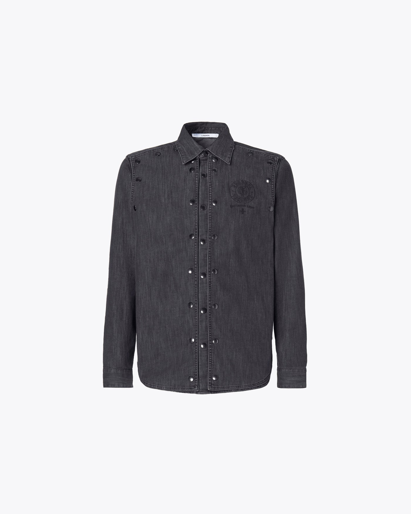 MELANGE BLACK SHIRT WITH LAYERS