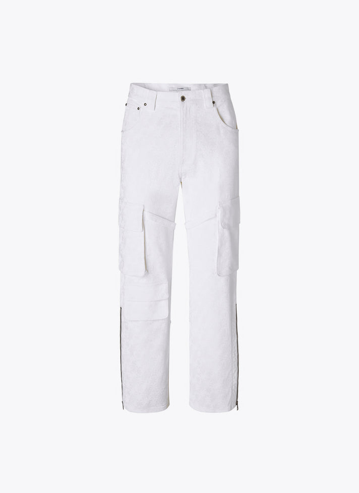 WHITE REGULAR FIT DENIM WITH POCKETS - G|Forever