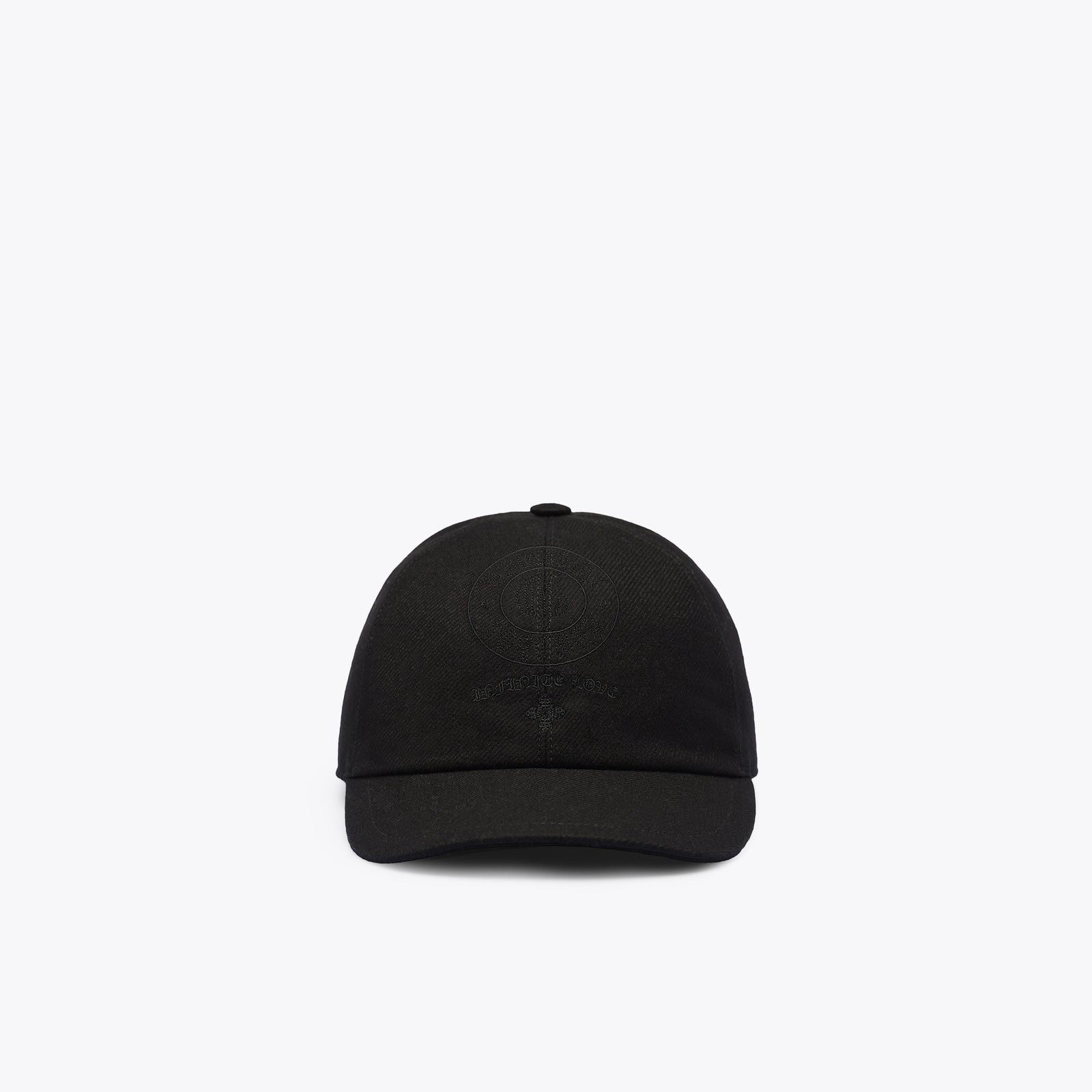 BLACK CASHMERE BLEND BASEBALL CAP
