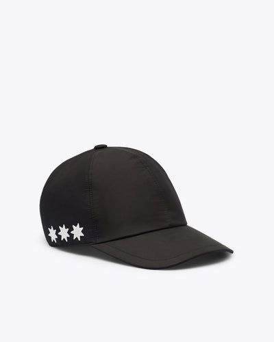 BLACK SILK BASEBALL CAP