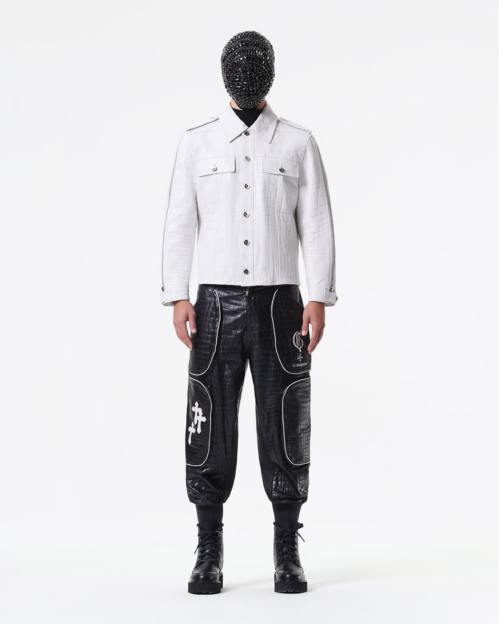 WHITE CROCODILE JACKET