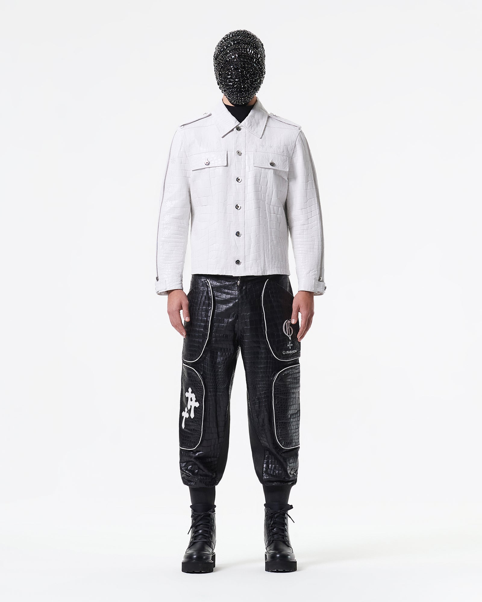 WHITE CROCODILE JACKET