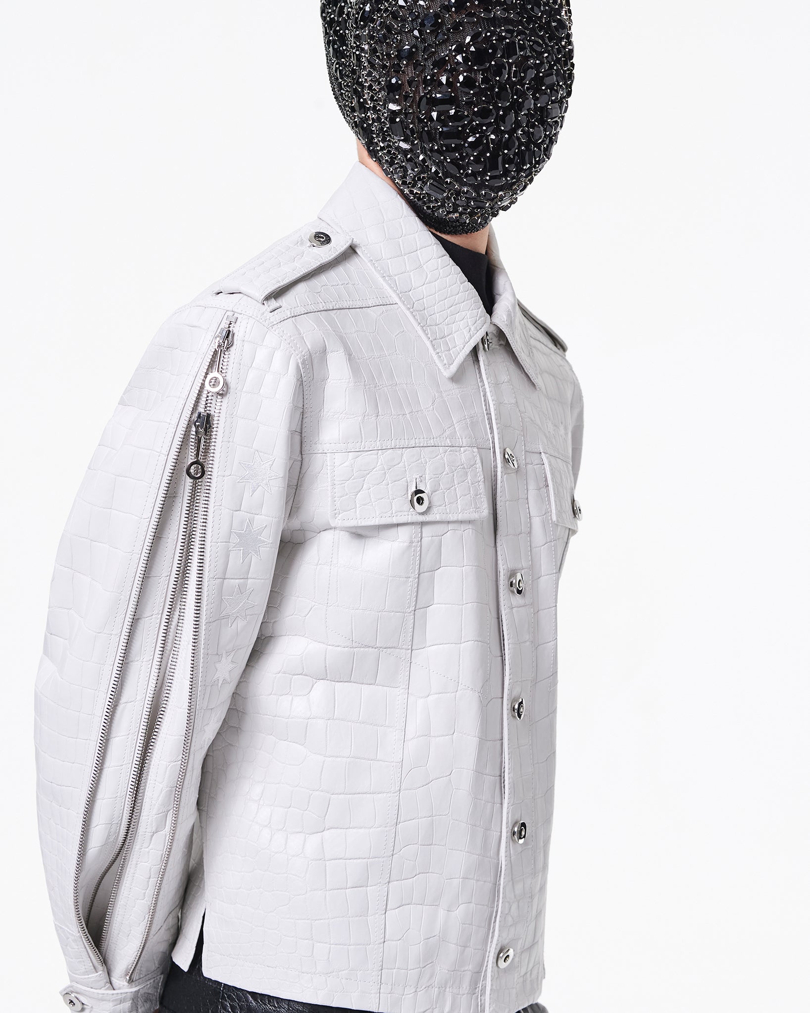 WHITE CROCODILE JACKET