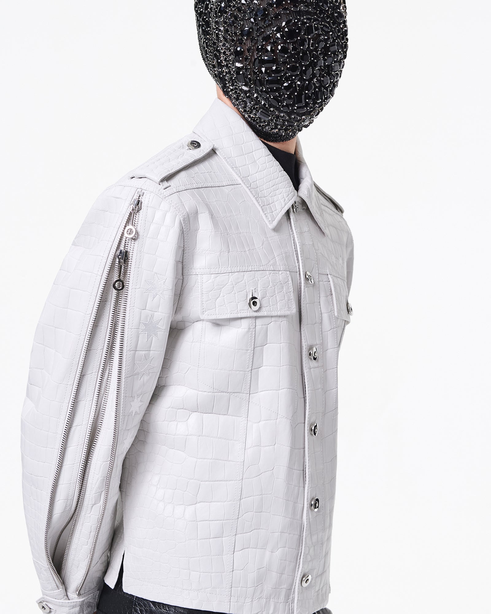 WHITE CROCODILE JACKET