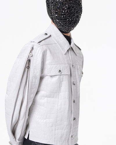 WHITE CROCODILE JACKET