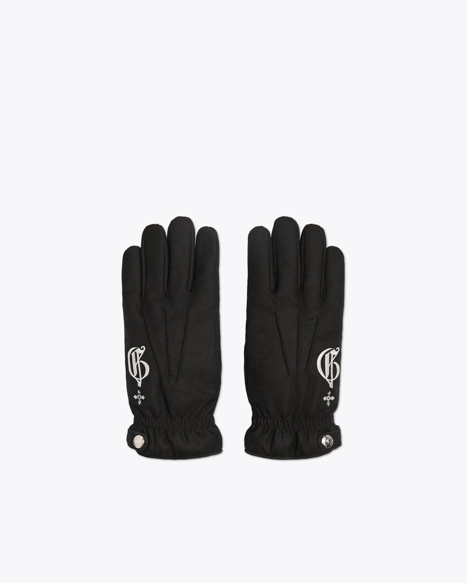 黑色羊绒混纺手套