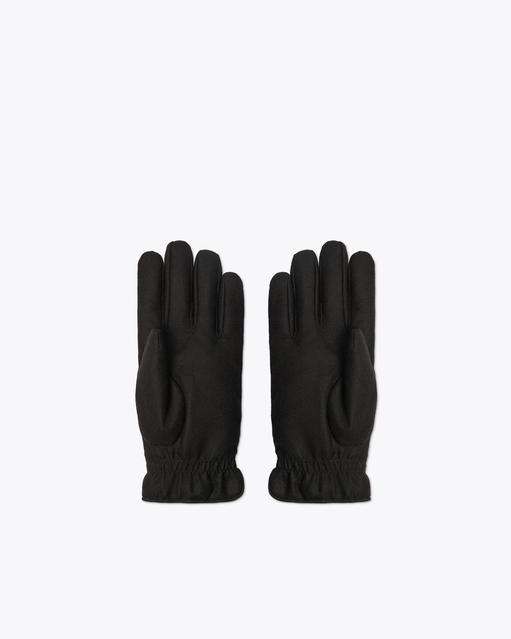 黑色羊绒混纺手套