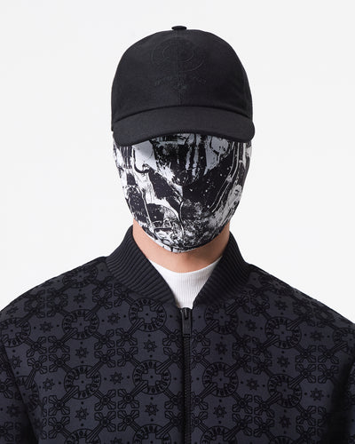 ALLOVER PRINTED BLACK BOMBER