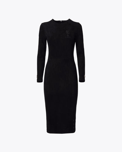 BLACK GOAT SUEDE DRESS