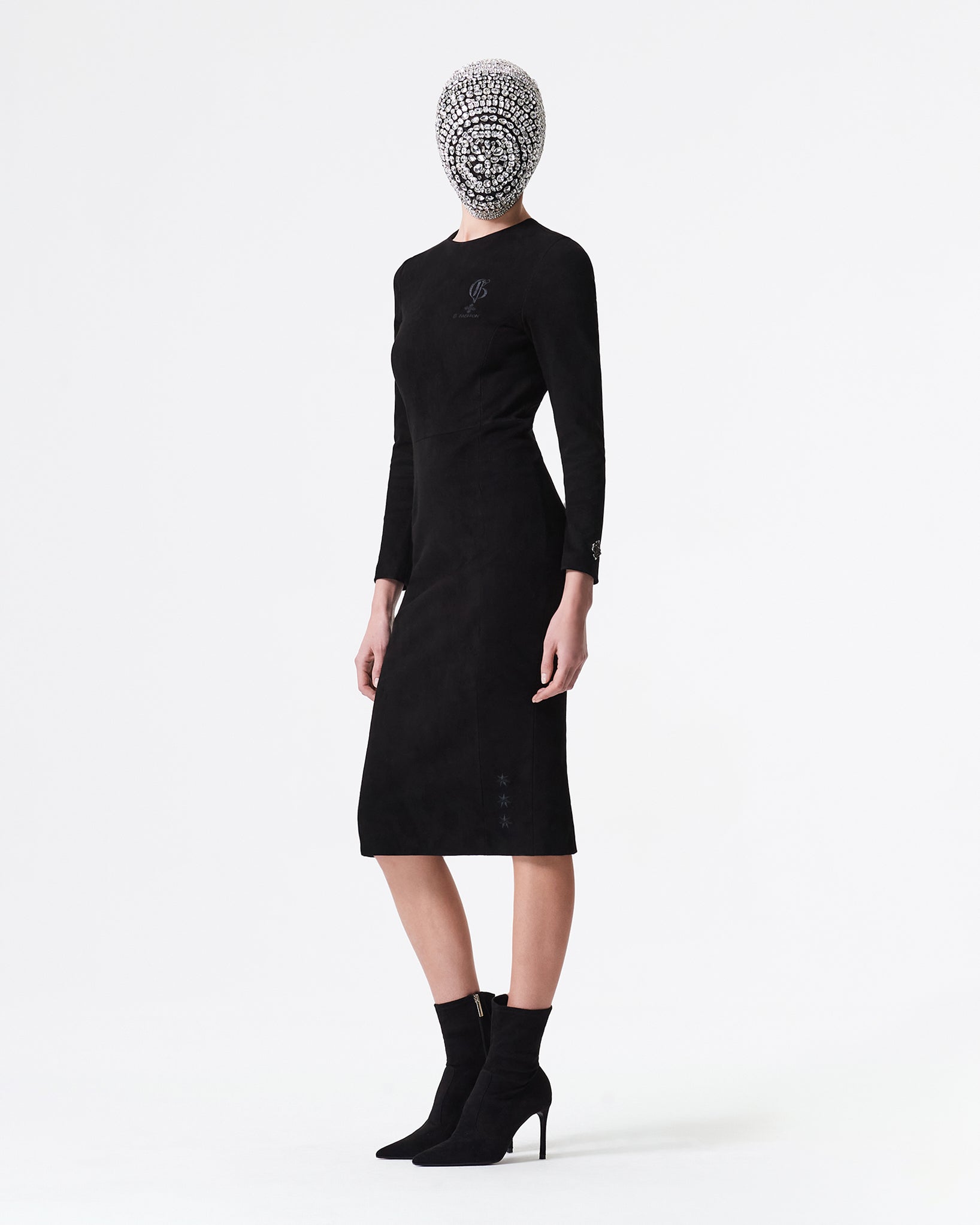 BLACK GOAT SUEDE DRESS G|Forever BLACK GOAT SUEDE DRESS G|Forever