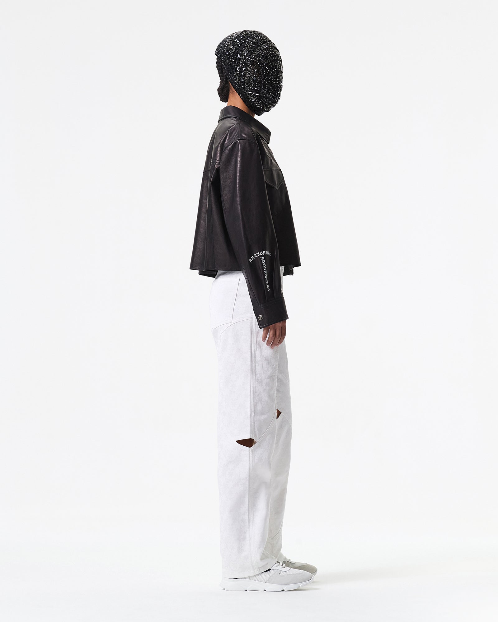 黑色柔软的NAPPA皮衬衫